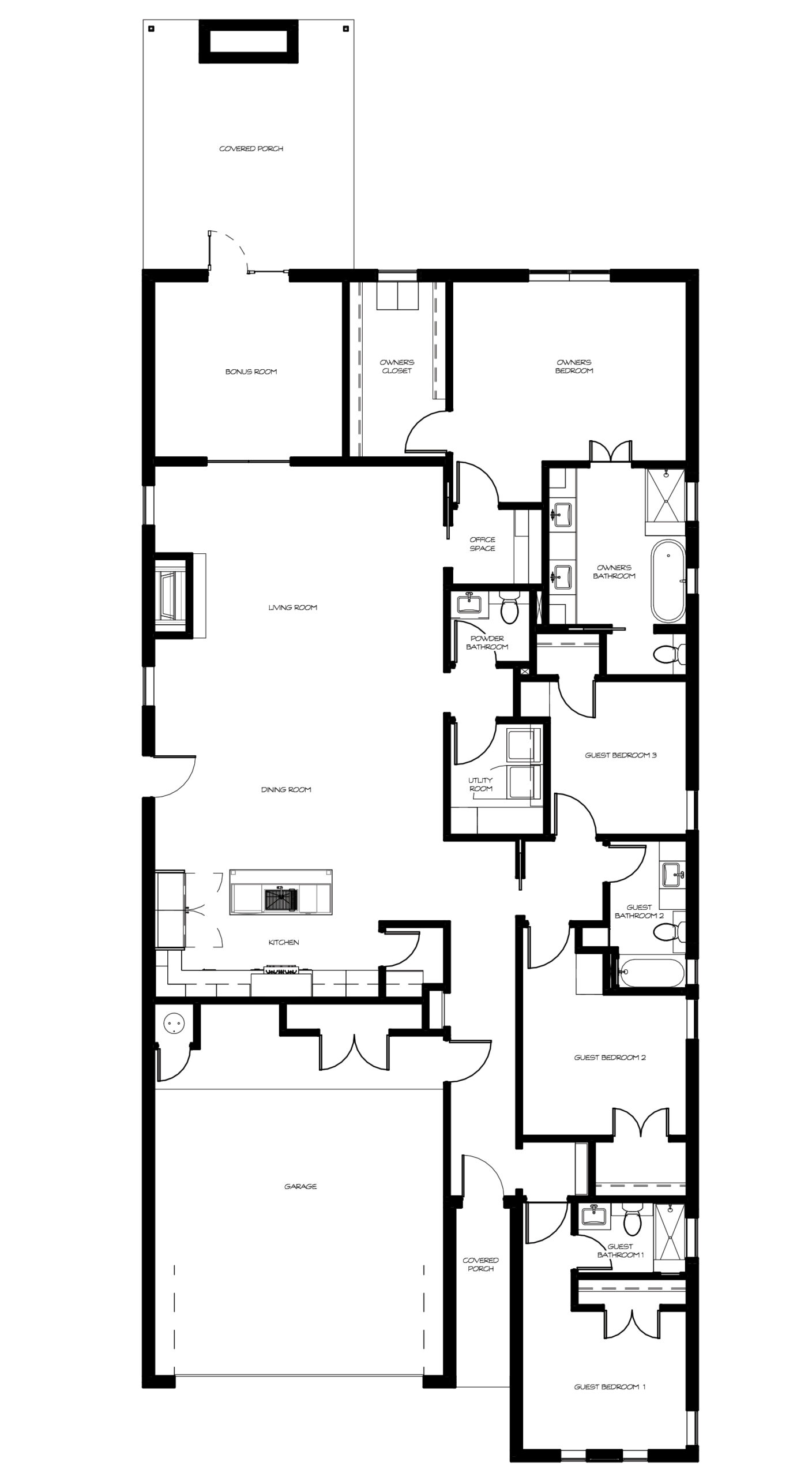 Redding 4/3.5 Floor Plan